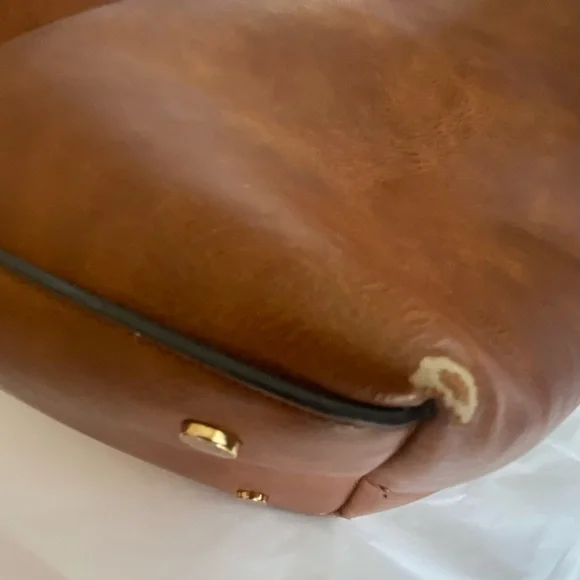 Sole Society Brown Faux Leather Tote Bag - Picture 7 of 10